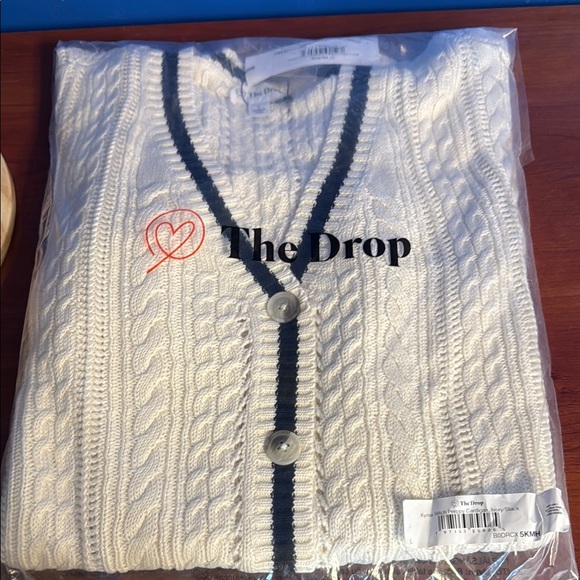 The Drop Sweaters - The Drop White Cable Knit Cardigan